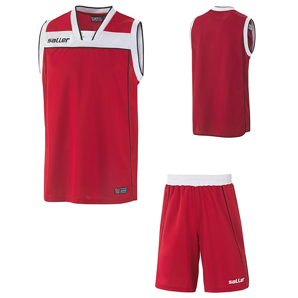 CONJUNTO DE BALONCESTO SALLERBASELINE, ROJO-BLANCO. S M L XL 2XL 3XL 