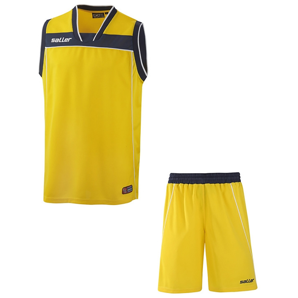 CONJUNTO DE BALONCESTO SALLERBASELINE, AMARILLO-MARINO. S L XL 