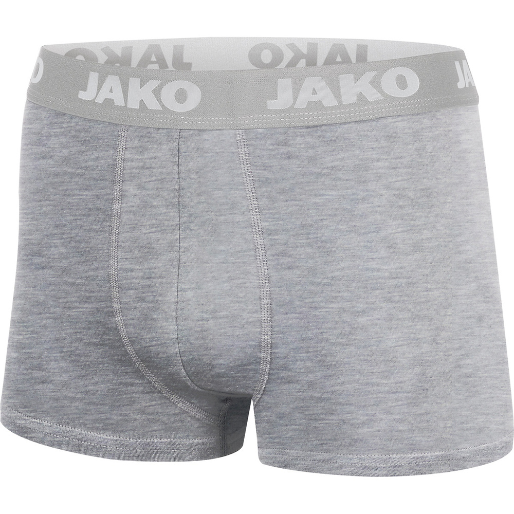 BOXER JAKO BASIC PACK DE 2, GRIS MELANGE HOMBRE. S PACK DE 2 UNIDADES PACK OF 2 UNITS M PACK OF 2 UNITS L PACK OF 2 UNITS XL PACK OF 2 UNITS 2XL 