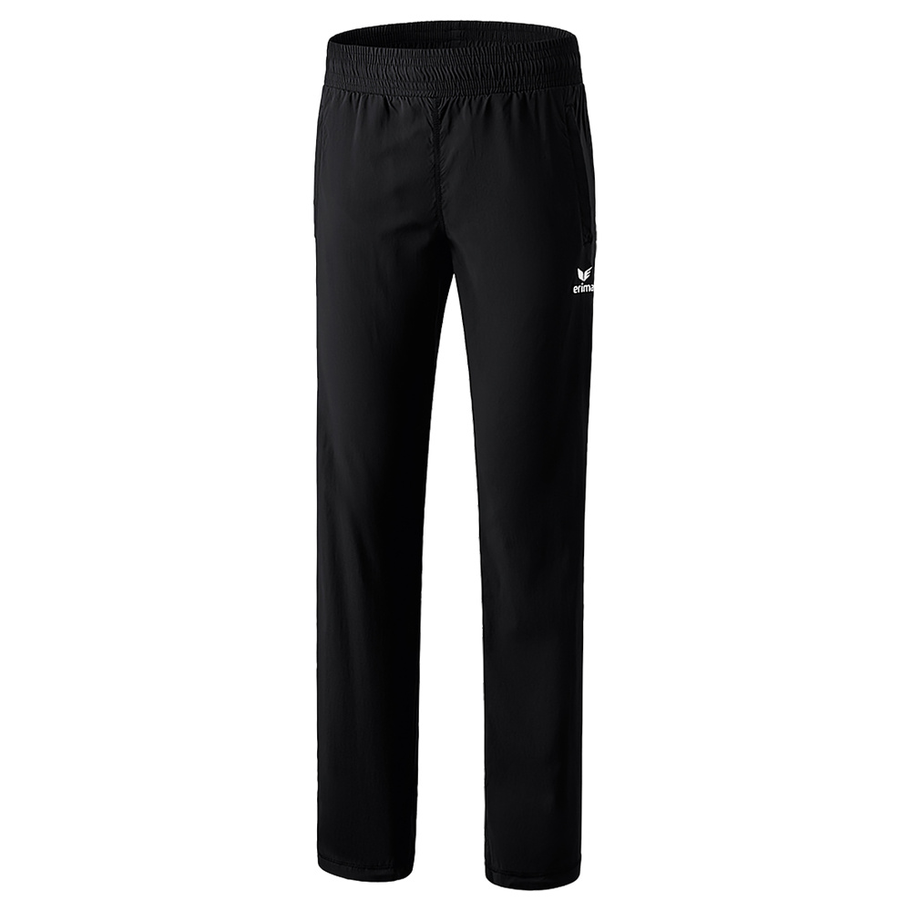 PANTALONES ERIMA ATHLETICS CON CREMALLERA LARGA, NEGRO MUJER. 34 36 38 40 42 44 46 48 