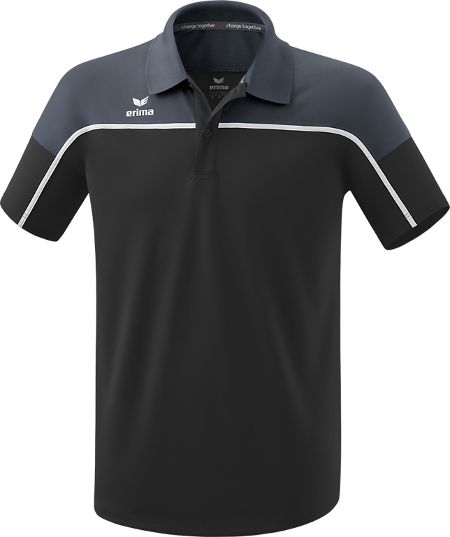 POLO ERIMA CHANGE, NEGRO-GRIS PIZARRA-BLANCO HOMBRE. S M L XL 2XL 3XL 