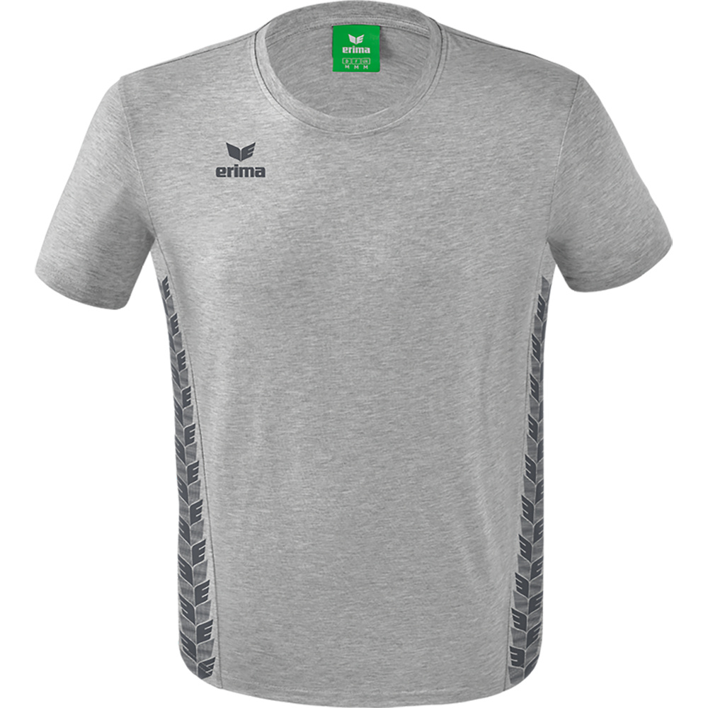 CAMISETA ERIMA ESSENTIAL TEAM, GRIS-GRIS PIZARRA NIÑO. 128 140 152 164 