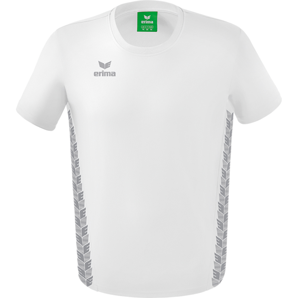 CAMISETA ERIMA ESSENTIAL TEAM, BLANCA-GRIS HOMBRE. S M L XL 2XL 3XL 