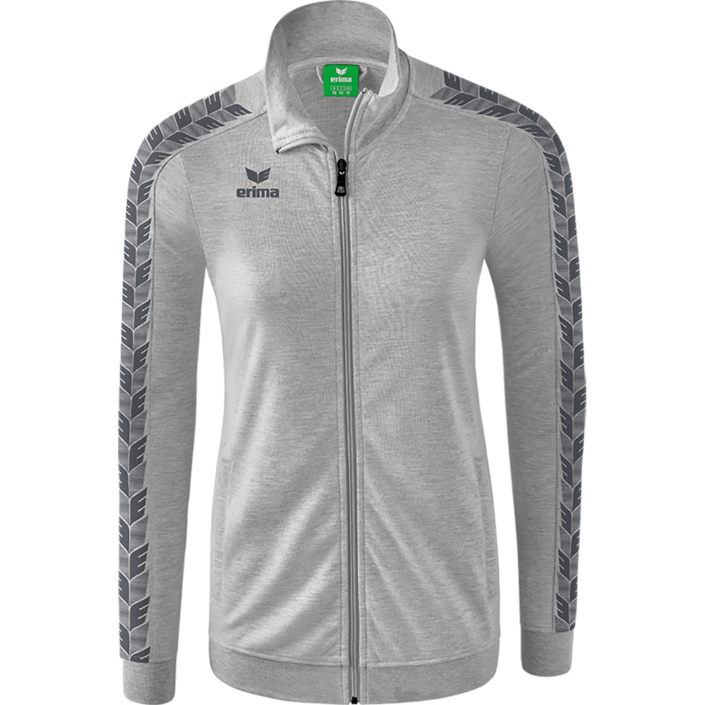 CHAQUETA ERIMA ESSENTIAL TEAM TRACK TOP, GRIS-GRIS PIZARRA MUJER. 34 36 38 40 42 44 