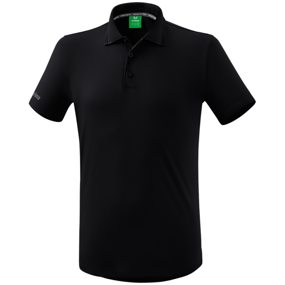 POLO FUNCIONAL ERIMA, NEGRO HOMBRE. S M L XL 2XL 3XL 