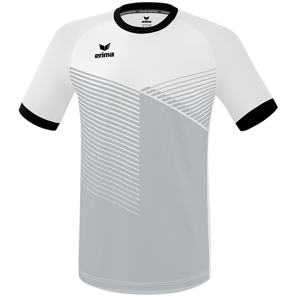 CAMISETA ERIMA MANTUA, BLANCA-NEGRA NIÑO. 128 140 152 164 