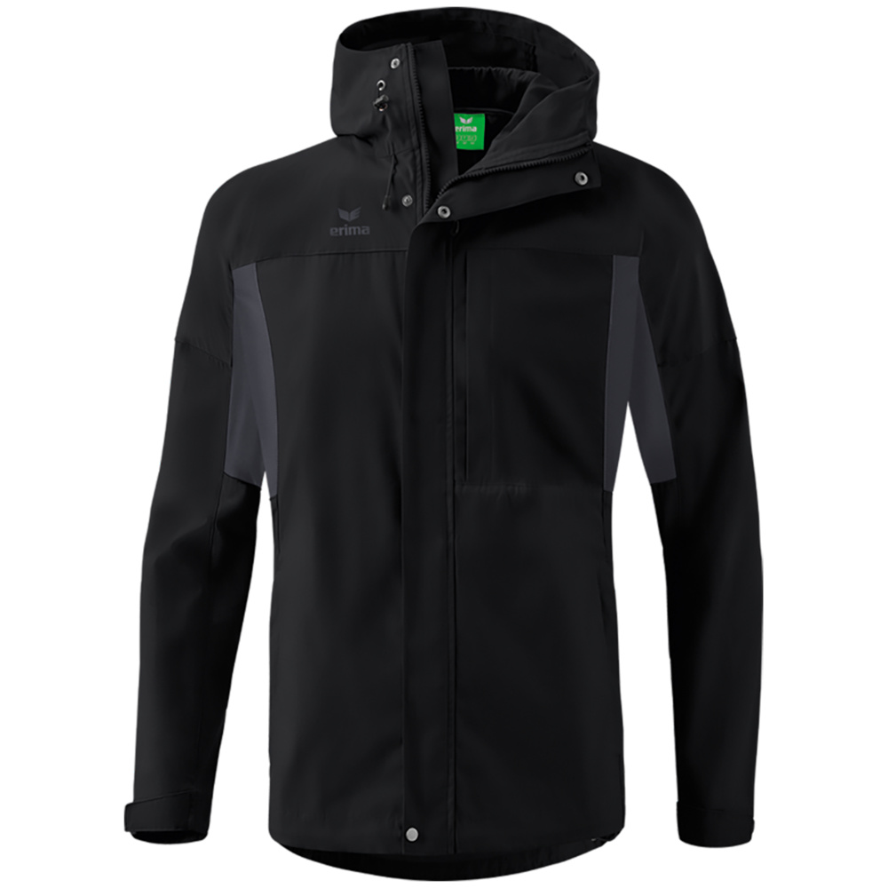 CHAQUETA MULTIFUNCIONAL ERIMA, NEGRO HOMBRE. S M L XL 2XL 3XL 