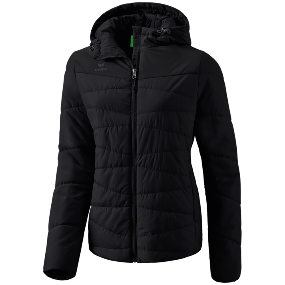 CHAQUETA ACOLCHADA ERIMA QUILTED JACKET, NEGRA MUJER. 2XL 3XL L M S XL XL 