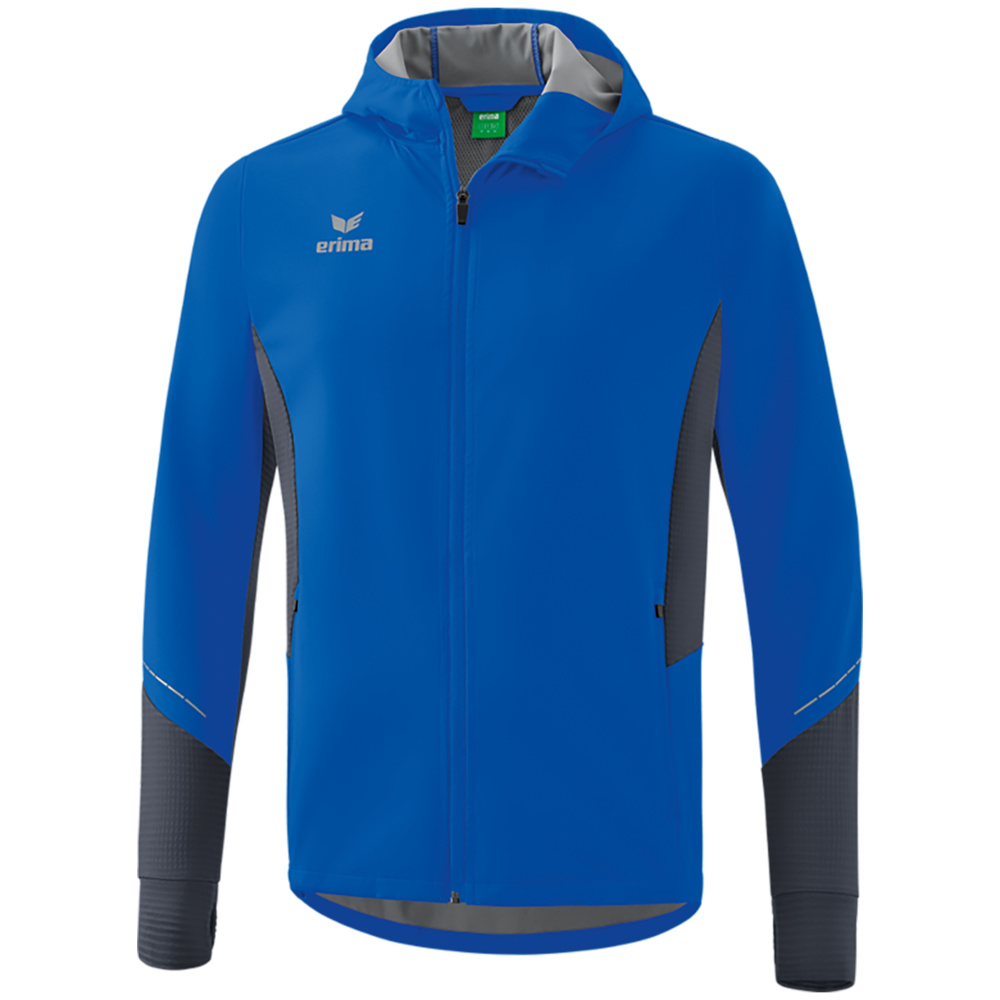 CHAQUETA ERIMA RACING RUNNING, ROYAL HOMBRE. S M L XL 2XL 3XL 