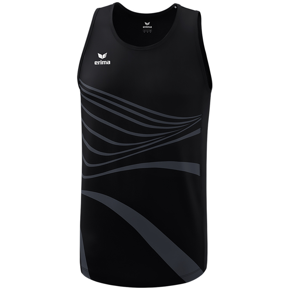 CAMISETA SIN MANGAS ERIMA RACING SINGLET, NEGRA NIÑO. 128 140 152 164 