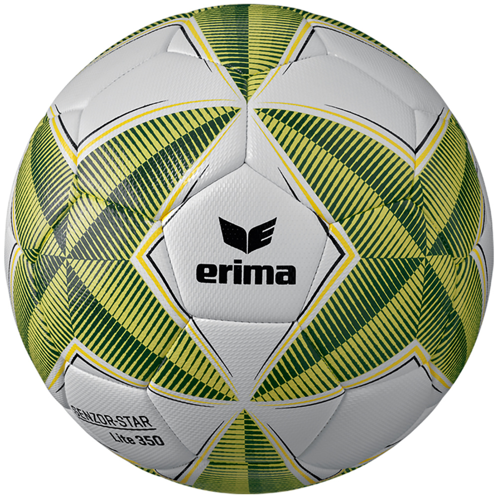 BALÓN DE FÚTBOL ERIMA SENZOR STAR LITE 350, AMARILLO-ESMERALDA OSCURO TALLA 5. TALLA 5 