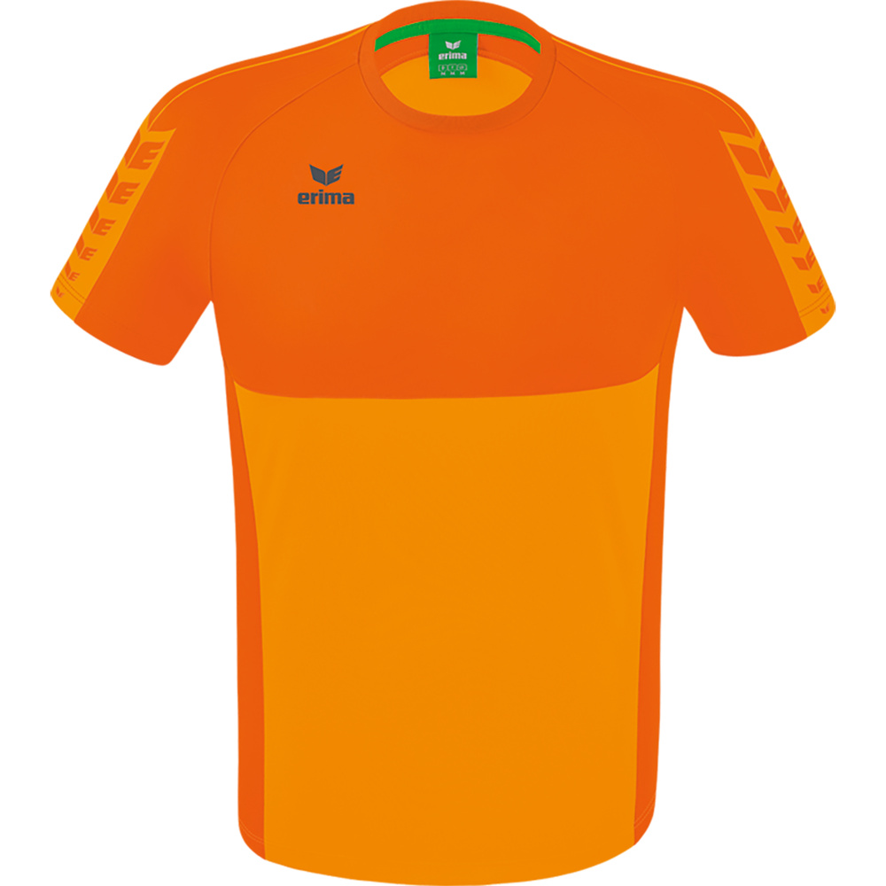 CAMISETA ERIMA SIX WINGS MANGA CORTA, NARANJA-NARANJA NIÑO. 116 128 140 152 164 