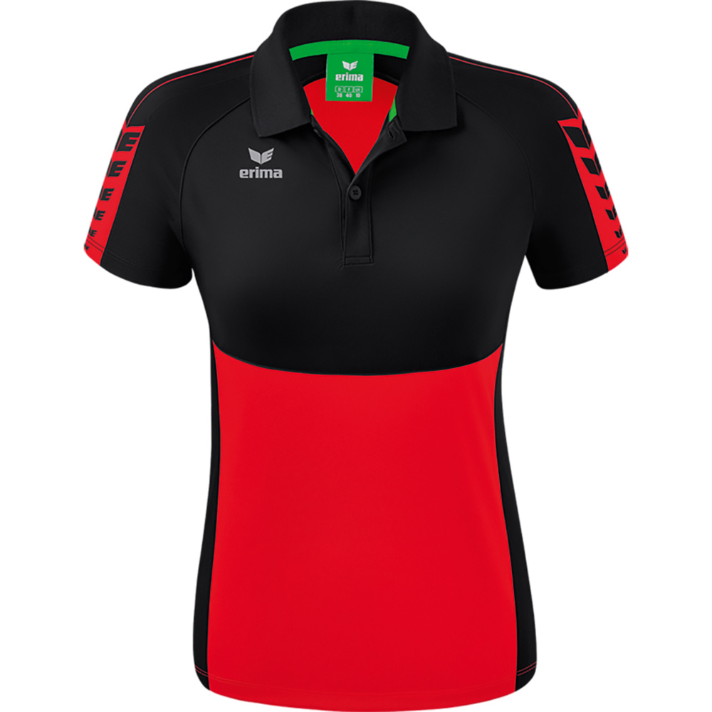 POLO ERIMA SIX WINGS, ROJO-NEGRO MUJER. 34 36 38 40 42 44 