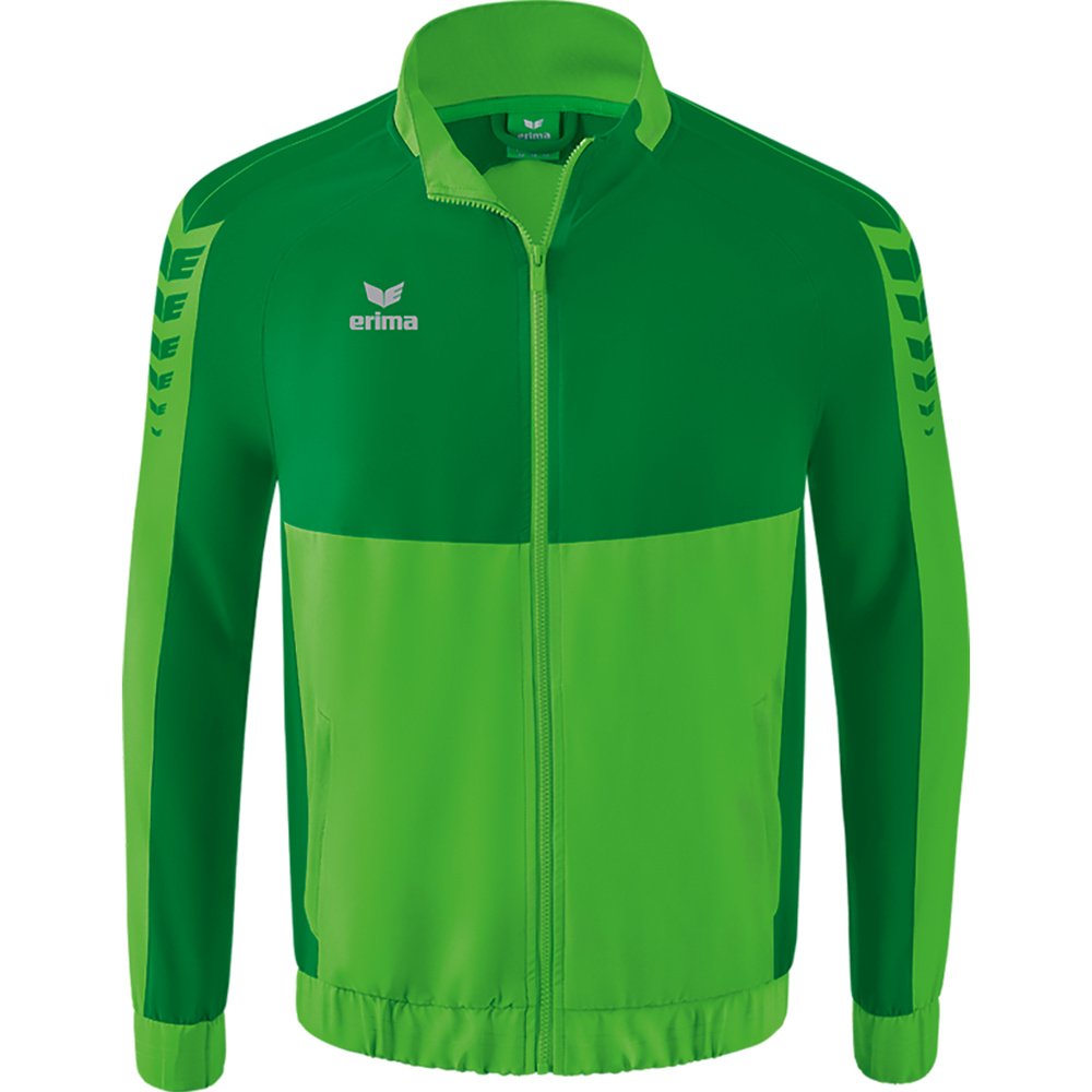 CHAQUETA CHÁNDAL PRESENTACIÓN ERIMA SIX WINGS, VERDE-ESMERALDA HOMBRE. S M L XL 2XL 3XL 