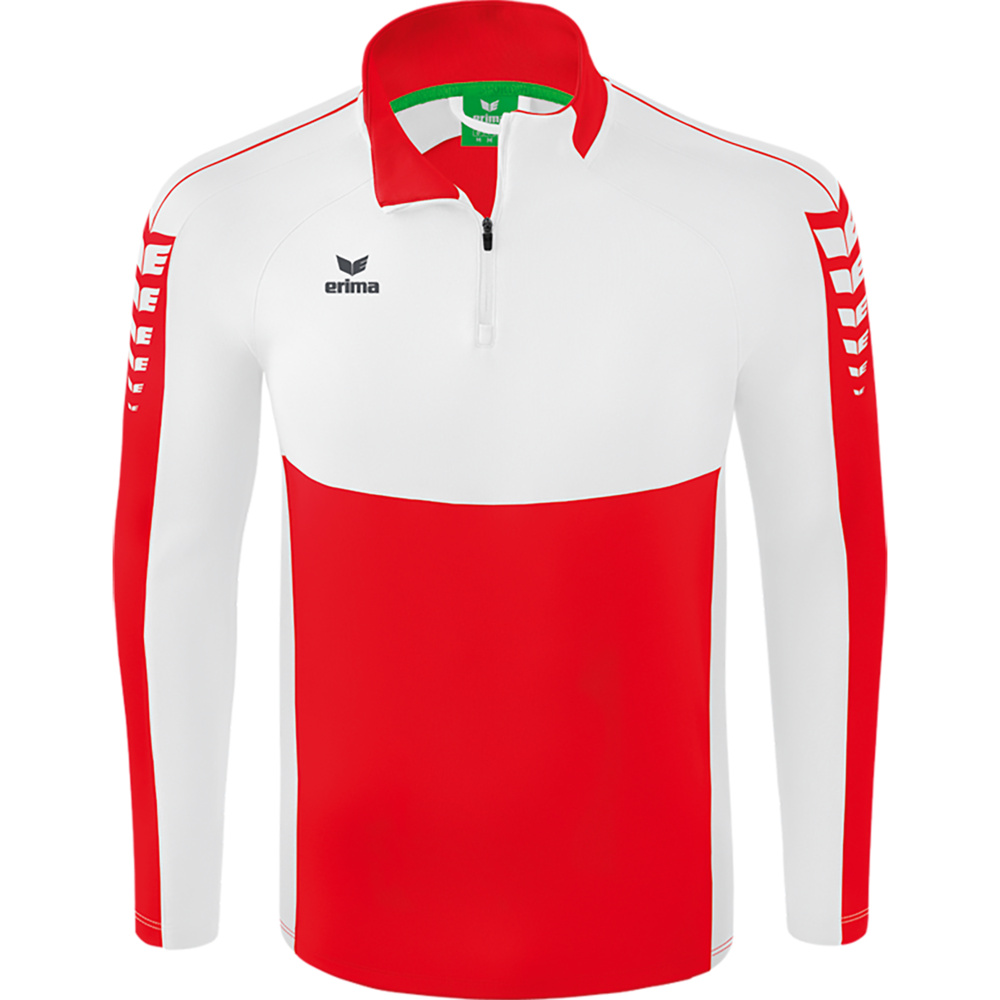 SUDADERA ERIMA SIX WINGS TRAINING TOP, ROJA-BLANCA NIÑO. 128 140 152 164 