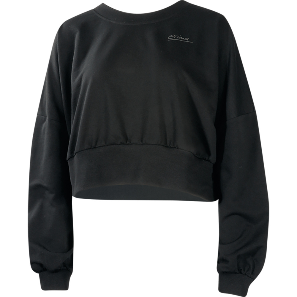 SUDADERA ERIMA ESTUDIO, NEGRA MUJER. S M L XL 