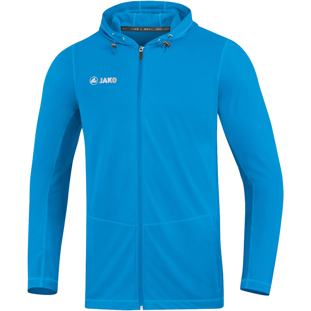 SUDADERA CON CAPUCHA JAKO RUN 2.0, AZUL JAKO HOMBRE. S M L XL 2XL 3XL 