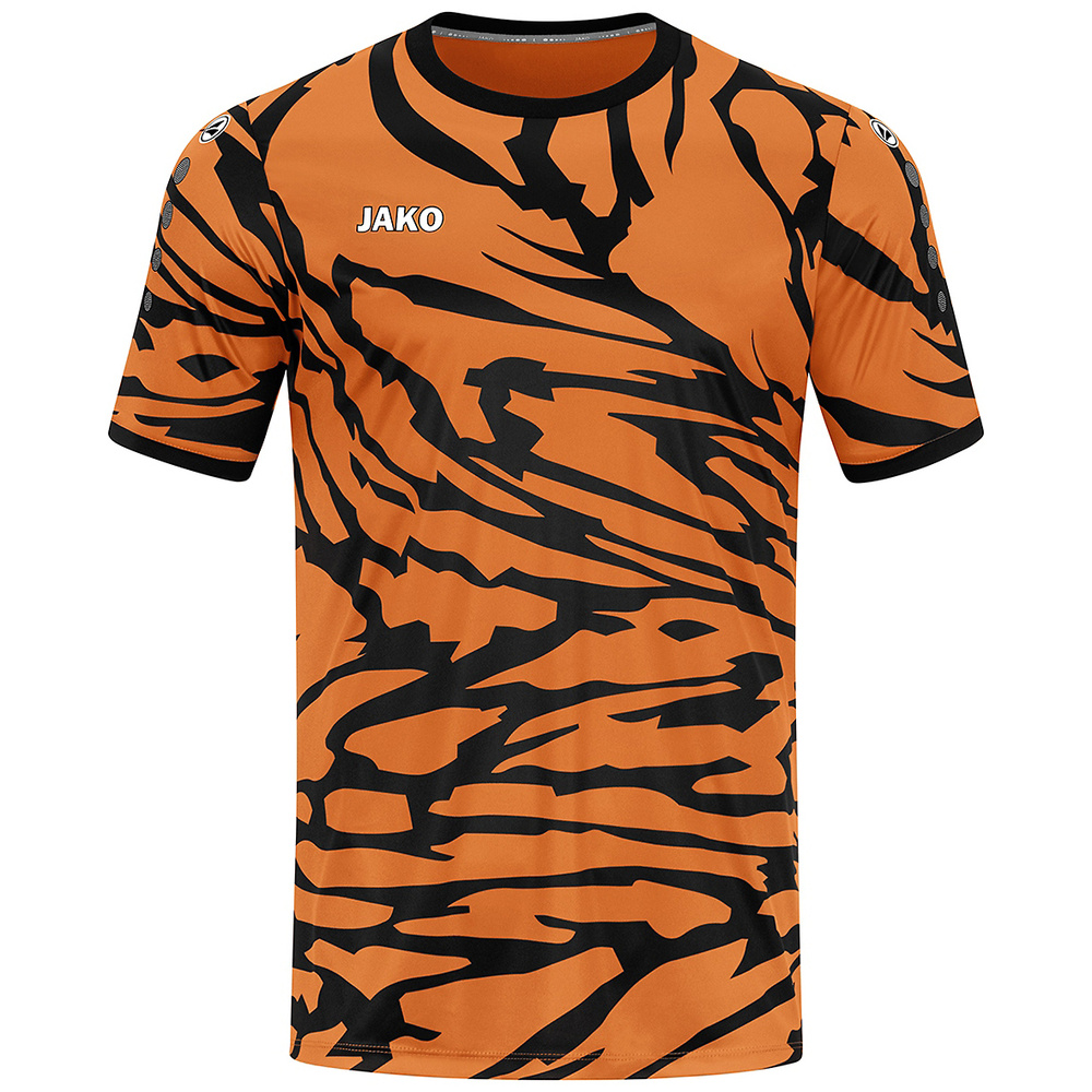 CAMISETA MANGA CORTA JAKO ANIMAL, NARANJA NEÓN-NEGRA NIÑO. 116 128 140 152 164 