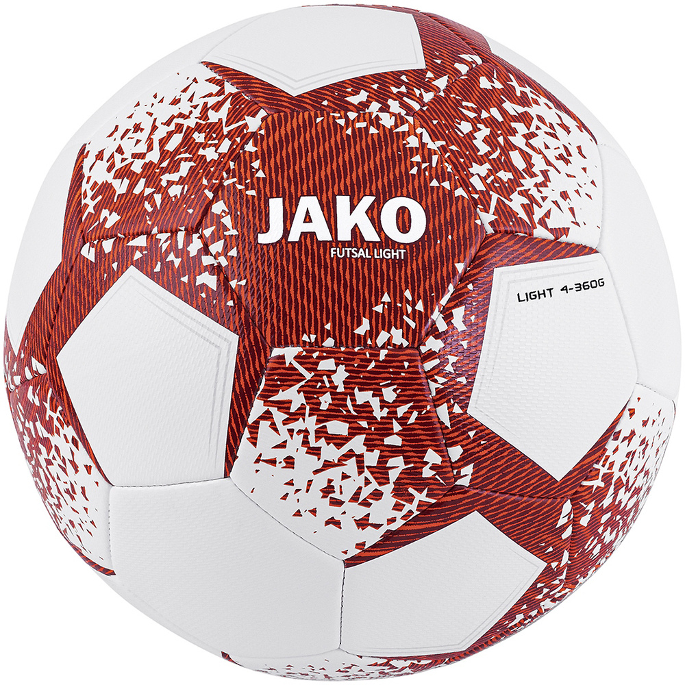 BALÓN FUTSAL JAKO LIGHT, BLANCO-ROJO-NARANJA NEÓN. TALLA 4 