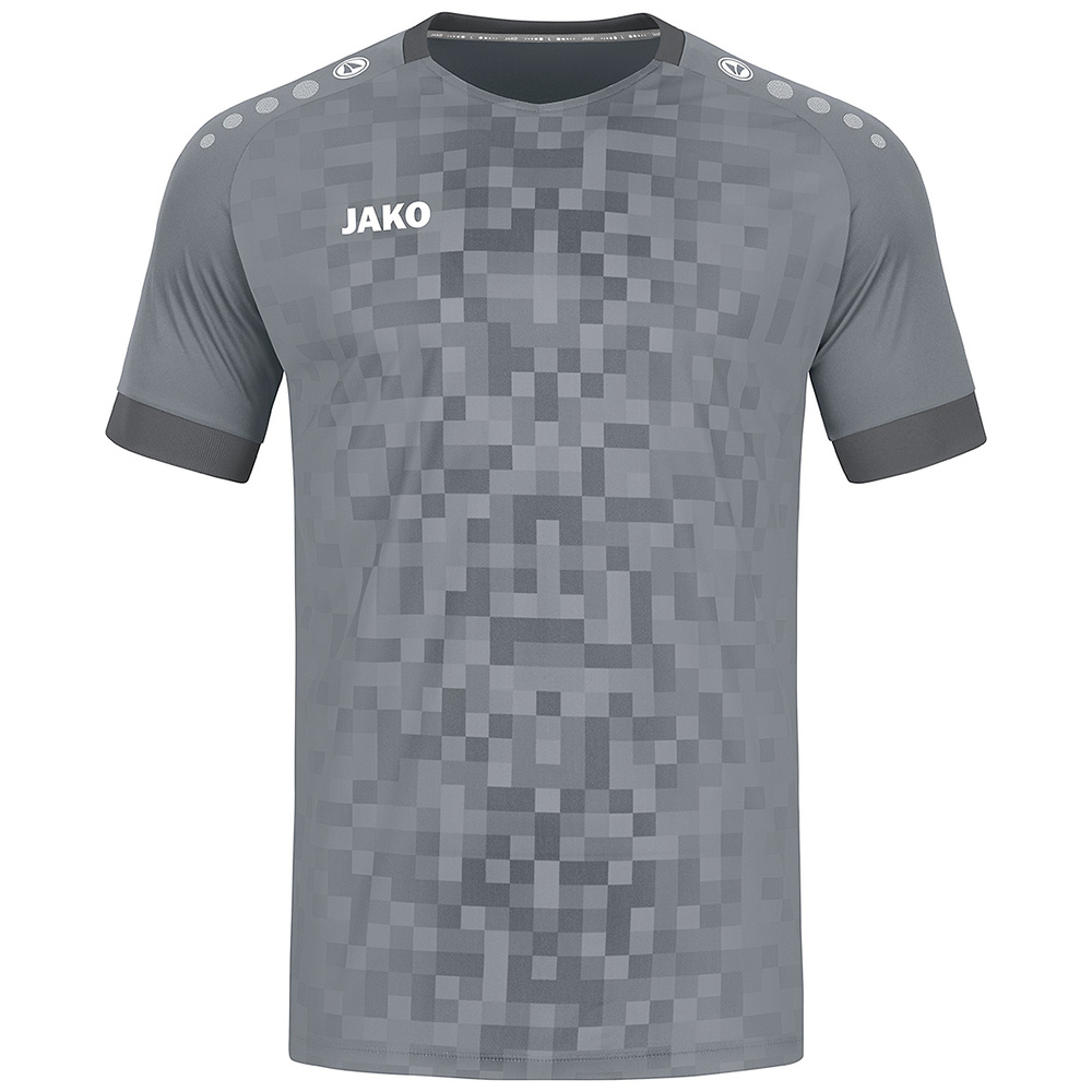 CAMISETA MANGA CORTA JAKO PIXEL, GRIIS PIEDRA NIÑO. 128 140 152 164 