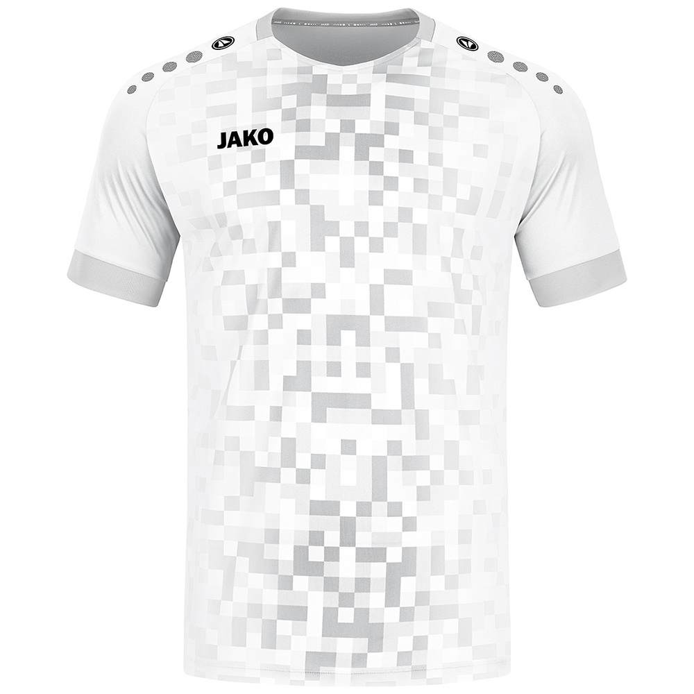 CAMISETA MANGA CORTA JAKO PIXEL, BLANCA UNISEX. S M L XL 2XL 