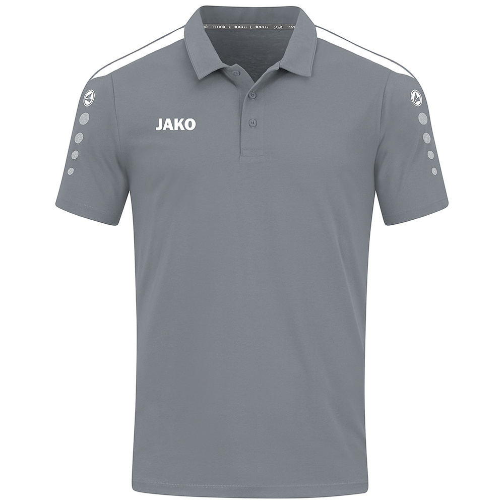 POLO JAKO POWER, BLANCO-NEGRO HOMBRE. S M L XL 2XL 3XL 4XL 