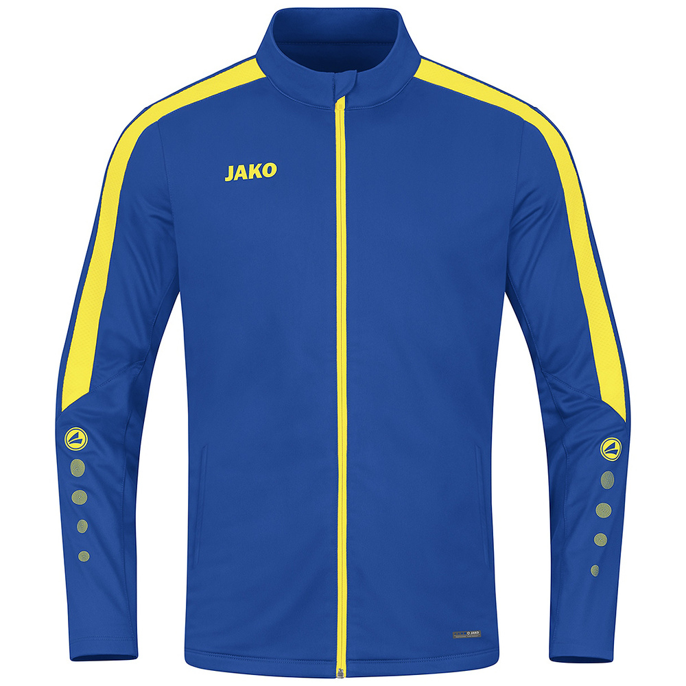 CHAQUETA JAKO POWER POLIÉSTER, ROYAL-AMARILLA HOMBRE. S M L XL 2XL 3XL 4XL 