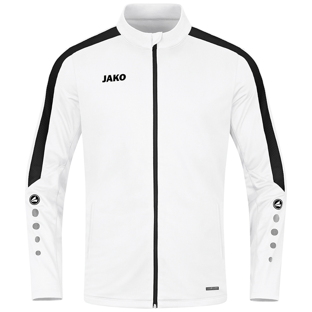 CHAQUETA JAKO POWER POLIÉSTER, BLANCA-NEGRA HOMBRE. S M L XL 2XL 3XL 4XL 