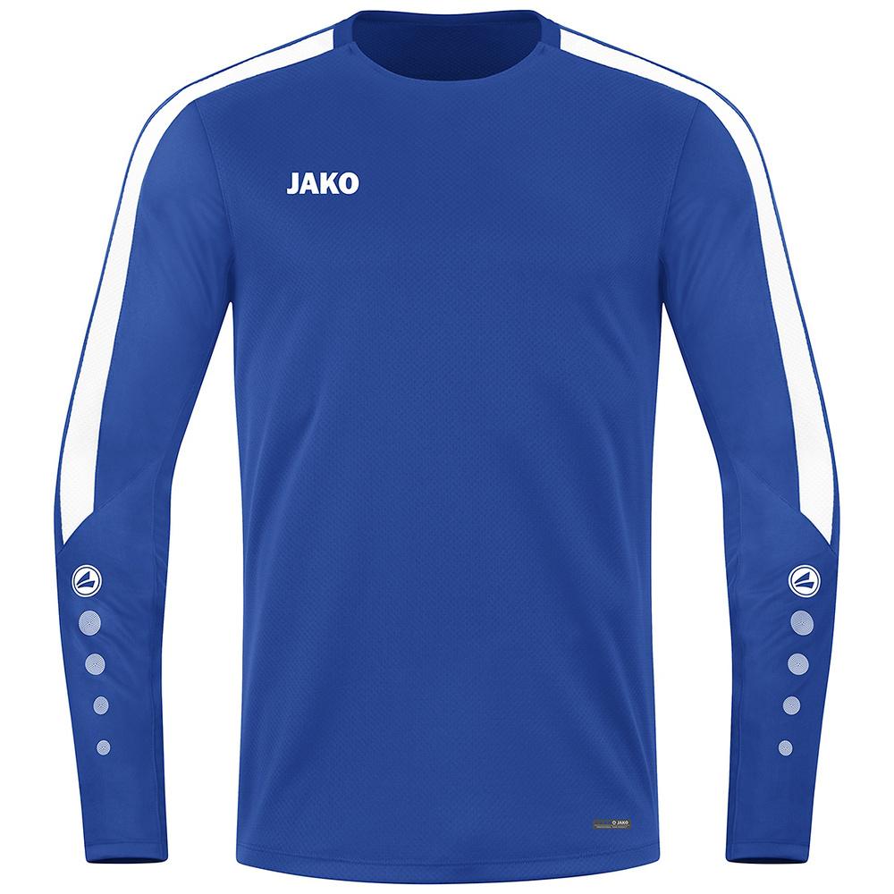 SUDADERA JAKO POWER, ROYAL-BLANCA UNISEX. S M L XL 2XL 