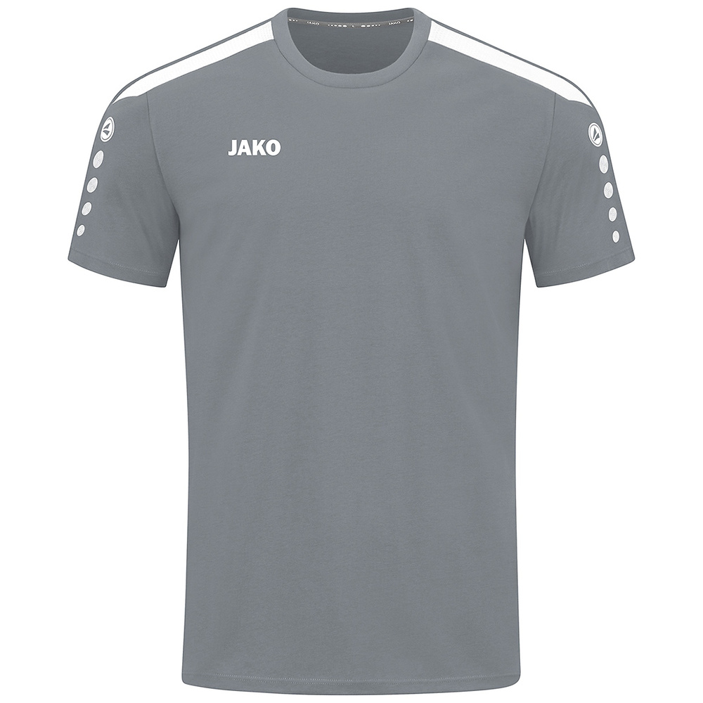 CAMISETA JAKO POWER, GRIS PIEDRA-BLANCA MUJER. 34 36 38 40 42 44 