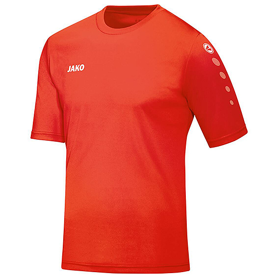 CAMISETA JAKO TEAM MANGA CORTA, ROJA-LLAMA NIÑO. 104 