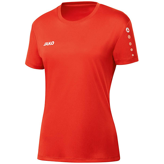 CAMISETA JAKO TEAM MANGA CORTA, ROJA-LLAMA MUJER. 34 36 