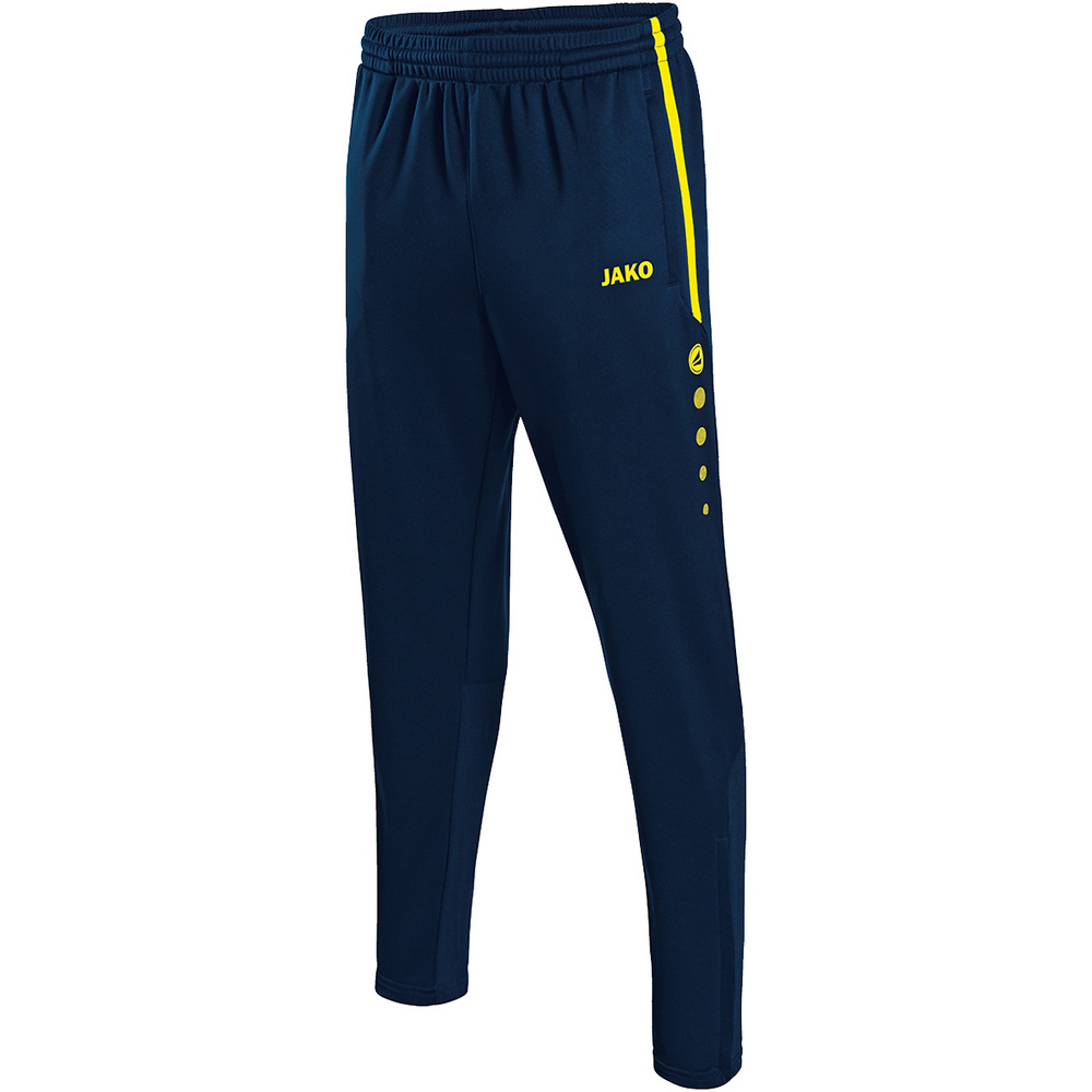 PANTALÓN JAKO TRAINING ACTIVE MARINO-AMARILLO NEÓN NIÑO. 116 128 140 152 164 