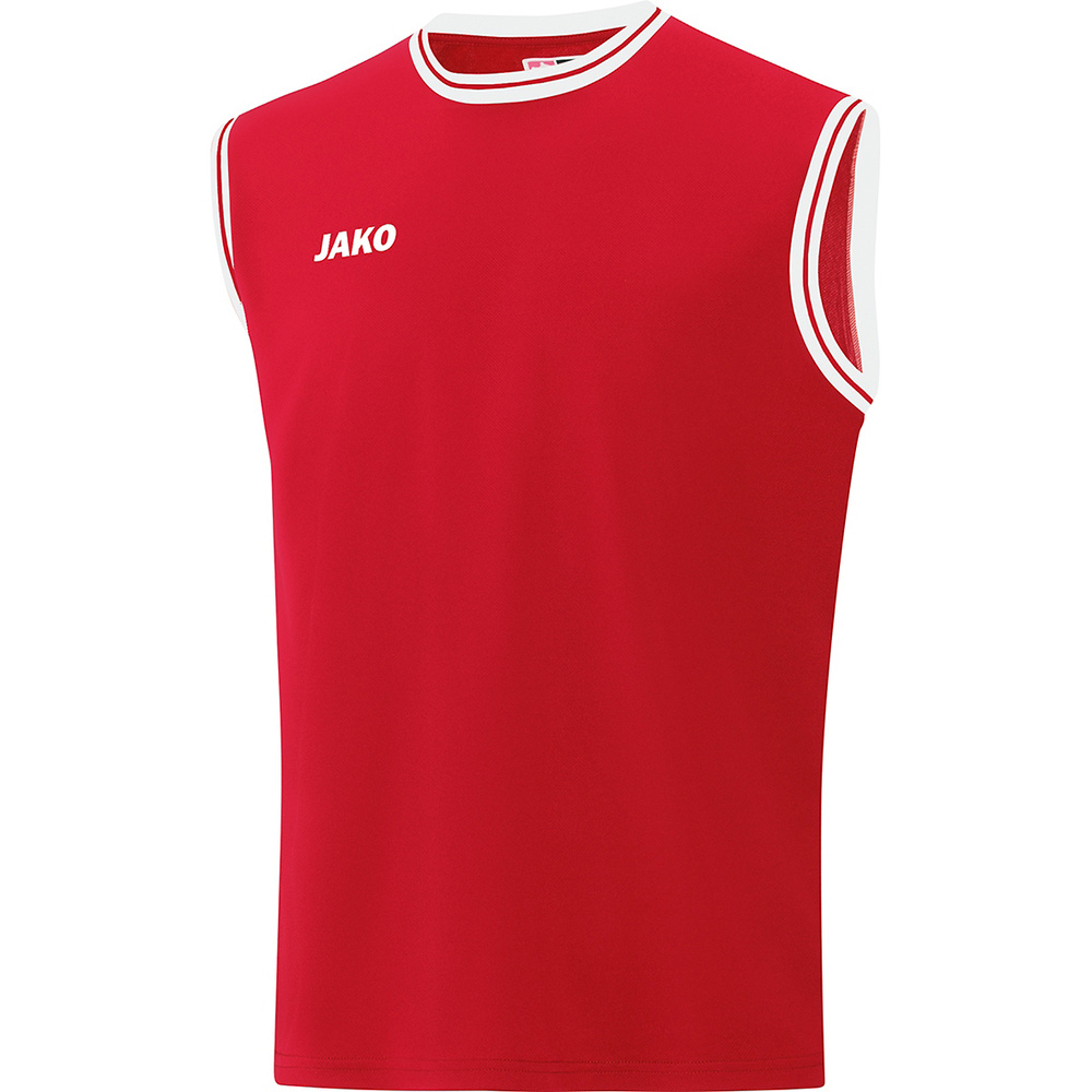 CAMISETA JAKO CENTER 2.0, ROJA-BLANCA HOMBRE. S M L XL 2XL 3XL 