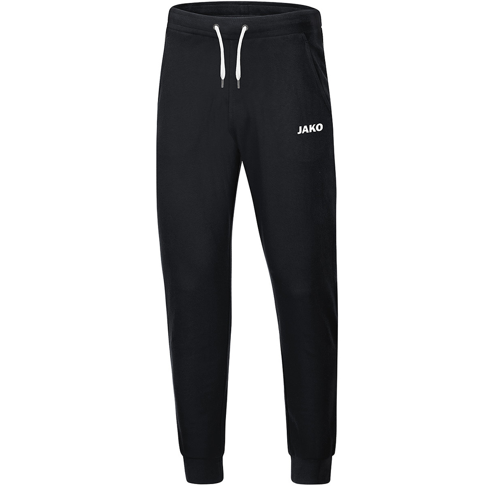 PANTALÓN DE JOGGING JAKO BASE CON PUÑOS, NEGRO NIÑO. 128 140 152 164 