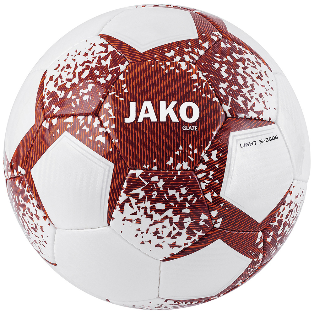 BALÓN LIGERO JAKO GLAZE, BLANCO-ROJO-NARANJA NEÓN TALLA 5 