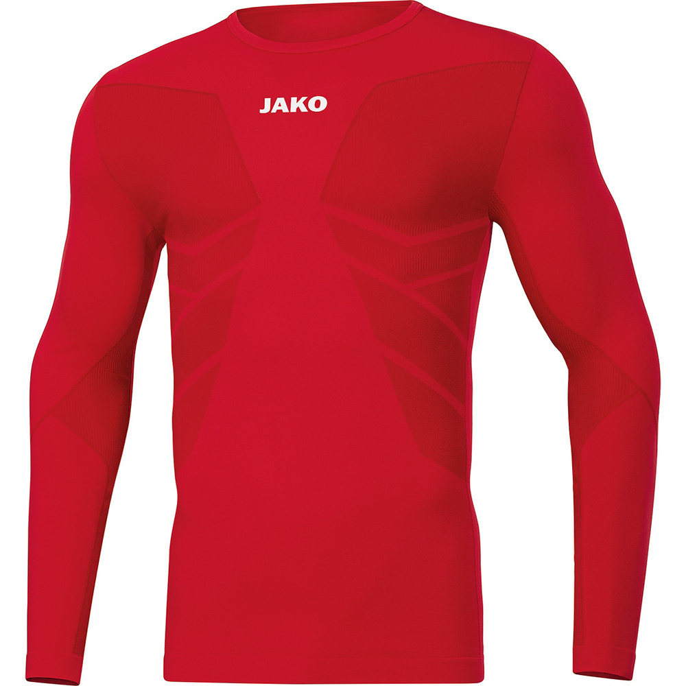 CAMISETA INTERIOR JAKO COMFORT 2.0 MANGA LARGA, ROJA HOMBRE. S M L XL 2XL 