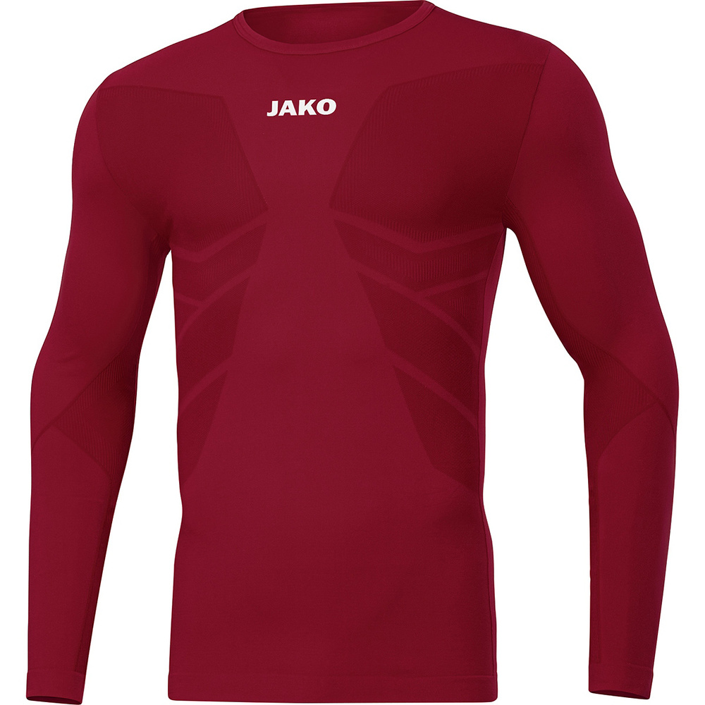 CAMISETA INTERIOR JAKO COMFORT 2.0 MANGA LARGA, BURDEOS HOMBRE. S M L XL 2XL 