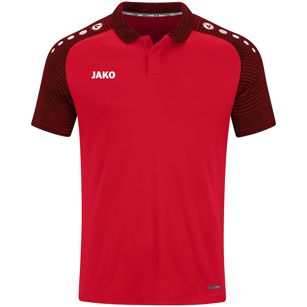 POLO JAKO PERFORMANCE, ROJO-NEGRO HOMBRE. 2XL 