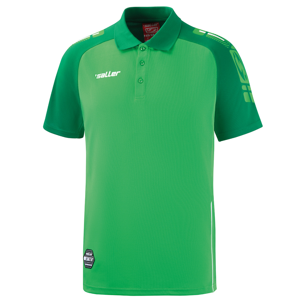 POLO SALLERX.72, VERDE-ESMERALDA-BLANCO UNISEX. XS S M L XL 2XL 3XL 