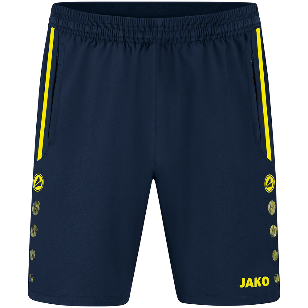 SHORT JAKO ALLROUND, MARINO-AMARILLO NEÓN HOMBRE. 2XL 