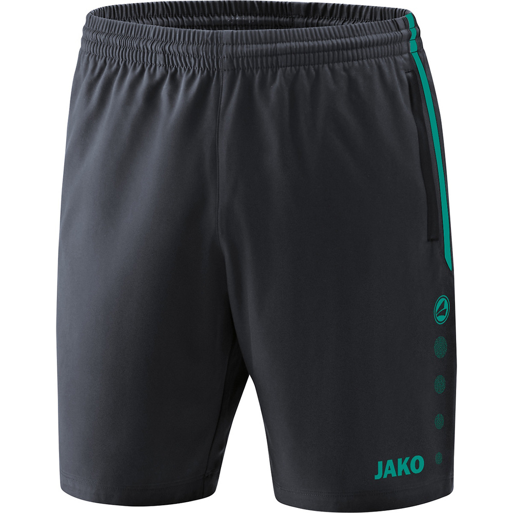 SHORT JAKO COMPETITION 2.0, ANTRACITA-TURQUESA HOMBRE. S M L XL 2XL 3XL 4XL 