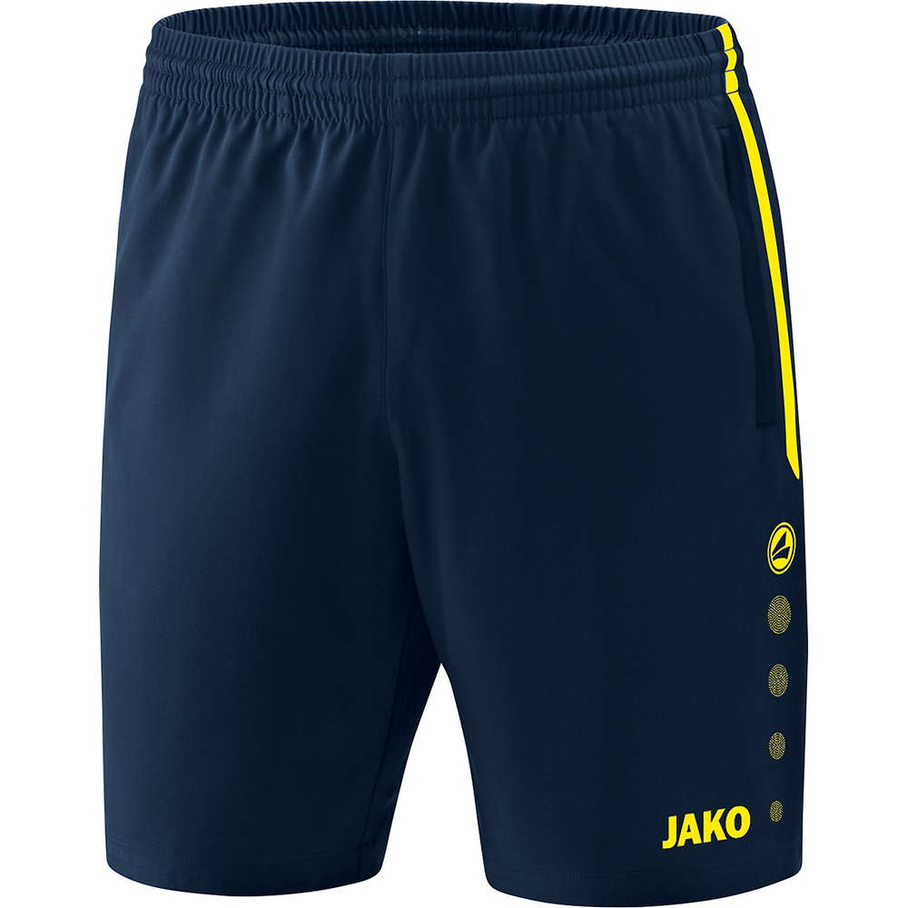 SHORT JAKO COMPETITION 2.0, MARINO-AMARILLO NEÓN NIÑO. 128 140 152 164 