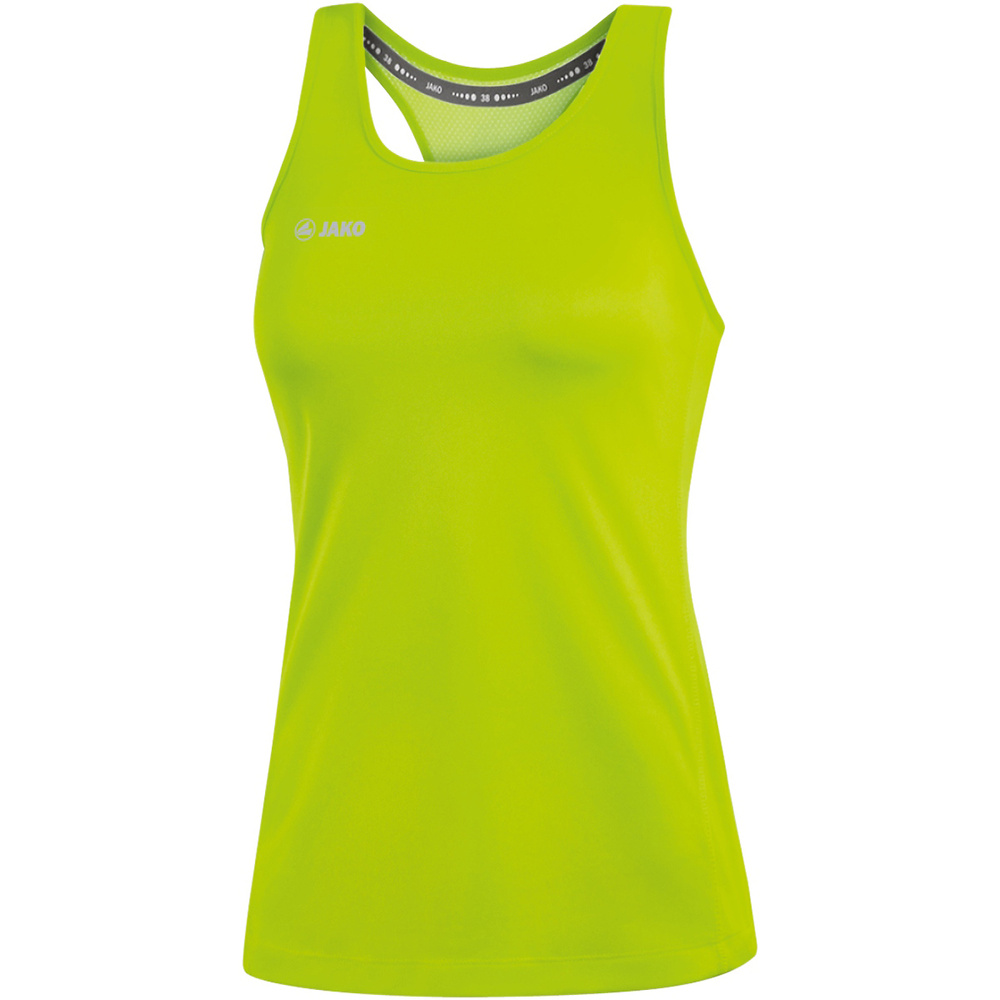 CAMISETA JAKO RUN 2.0 SIN MANGAS, VERDE NEÓN MUJER. 34 36 38 40 42 44 