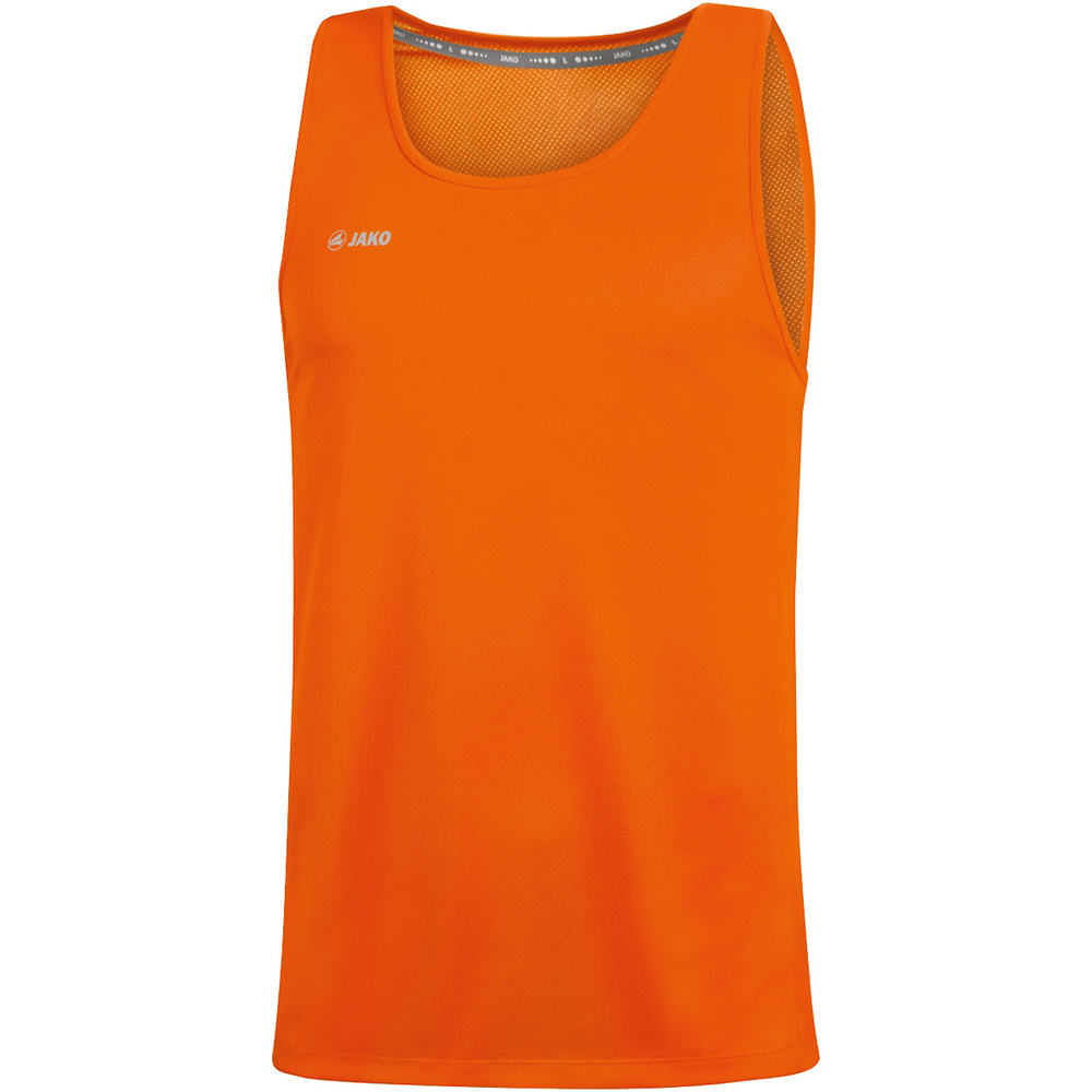 CAMISETA JAKO RUN 2.0 SIN MANGAS, NARANJA NEÓN HOMBRE. S M L XL 2XL 