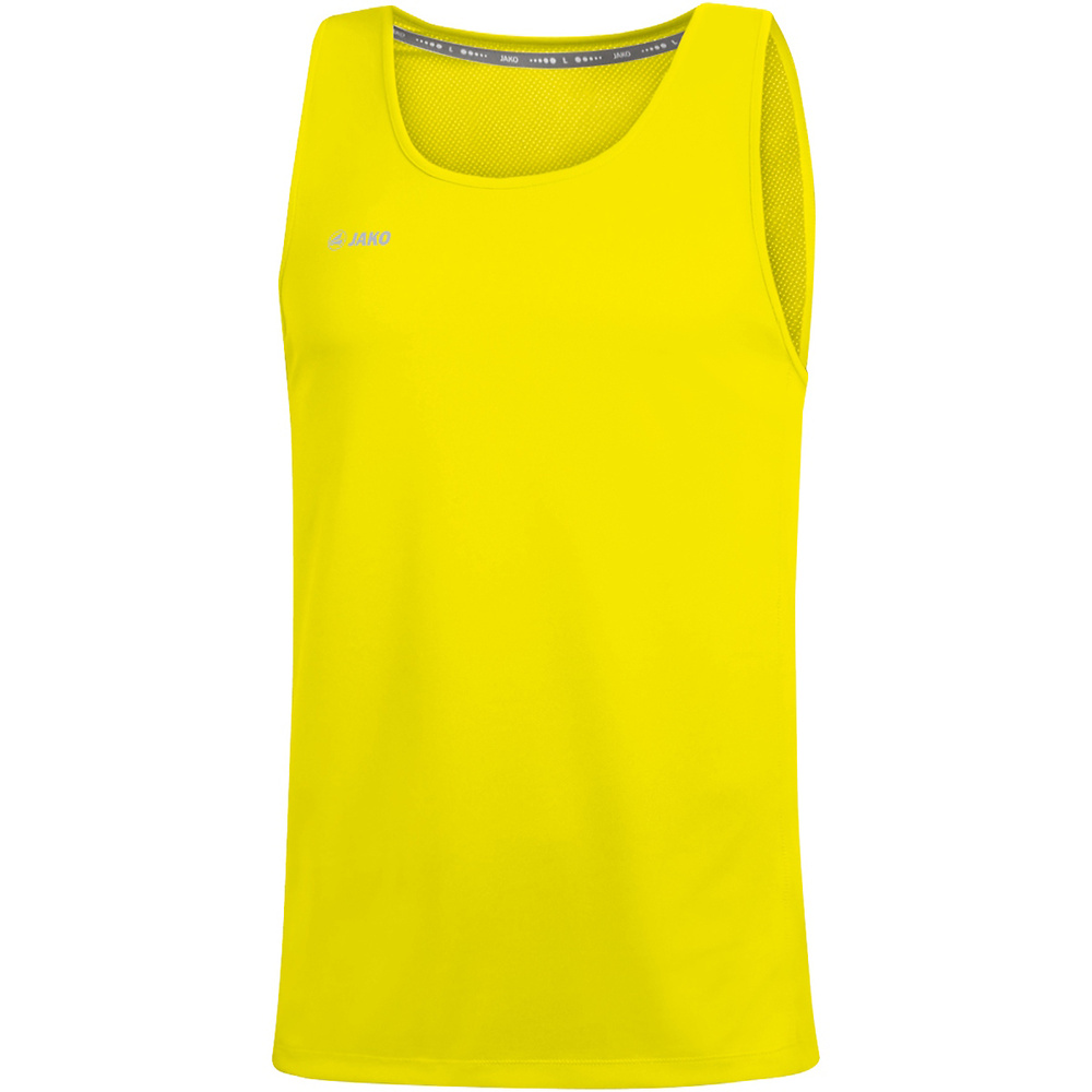 CAMISETA JAKO RUN 2.0 SIN MANGAS, AMARILLA NEÓN NIÑO. 128 140 152 164 