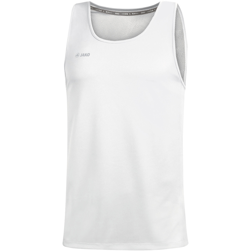 CAMISETA JAKO RUN 2.0 SIN MANGAS, BLANCA HOMBRE. S M L XL 2XL 