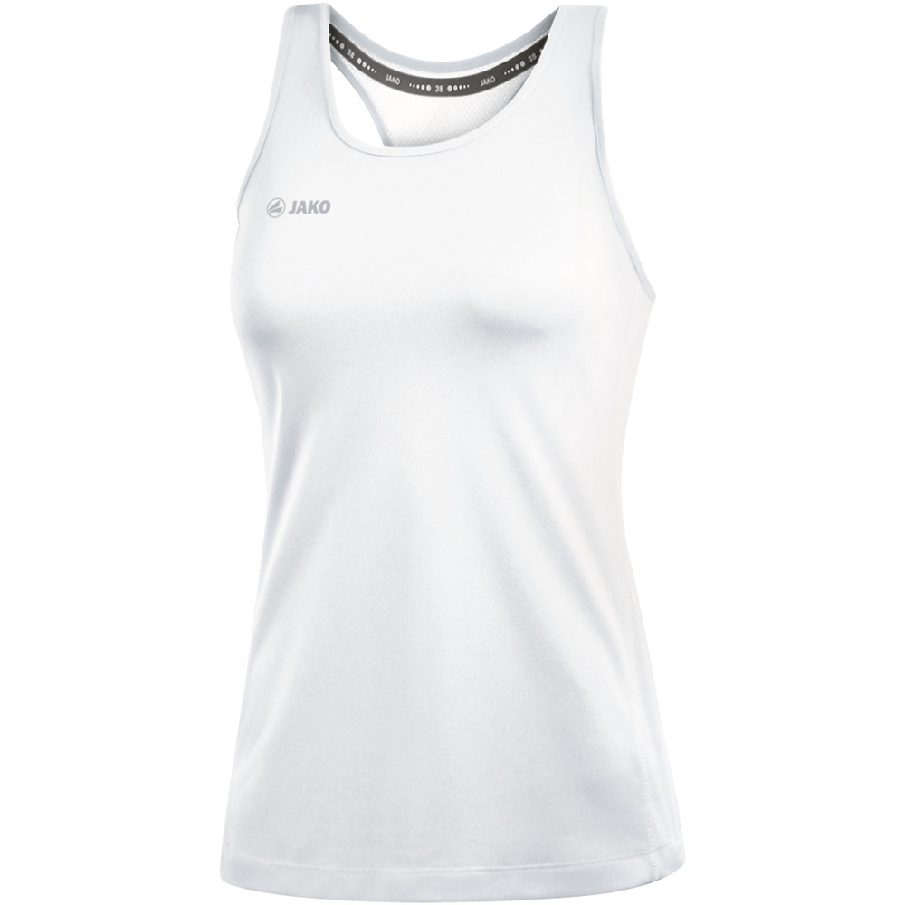 CAMISETA JAKO RUN 2.0 SIN MANGAS, BLANCA MUJER. 34 36 38 40 42 44 