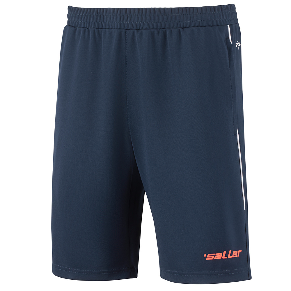 SHORT DE ENTRENAMIENTO Y PASEO SALLEX.72 MARINO-NARANJA NEÓN-BLANCO UNISEX. XXS XS S M L XL 2XL 3XL 