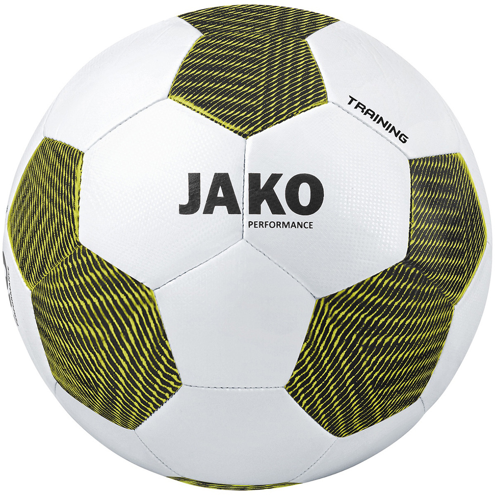 BALÓN DE ENTRENAMIENTO JAKO STRIKER 2.0, BLANCO-NEGRO-AMARILLO. TALLA 4 